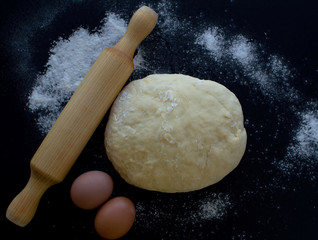 Homemade bread baking.