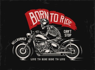 Motorcycle vintage print © DGIM studio