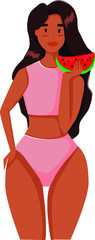 Black woman with watermelon