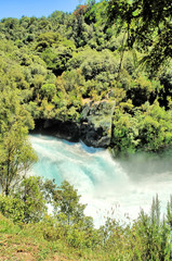 Fototapeta na wymiar The Huka Falls on the Waikato River in New Zealand.