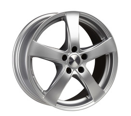 Car alloy wheel on white background. Clipping path