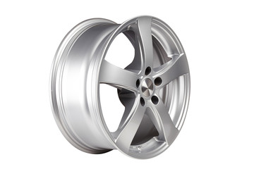 Car alloy wheel on white background. Clipping path