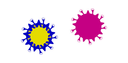 Corona Virus Icon Vector Logo Template Illustration Design