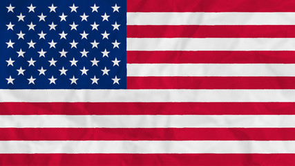 Naklejka premium The American (USA) national flag with a subtle creased fabric texture