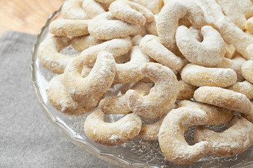 Czech christmas vanilla rolls cookies.