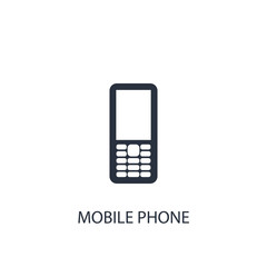 Mobile phone icon. Simple device element illustration.