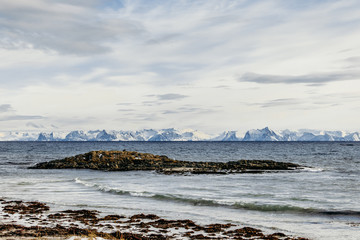 Playa en Islas Lofoten, Noruega
