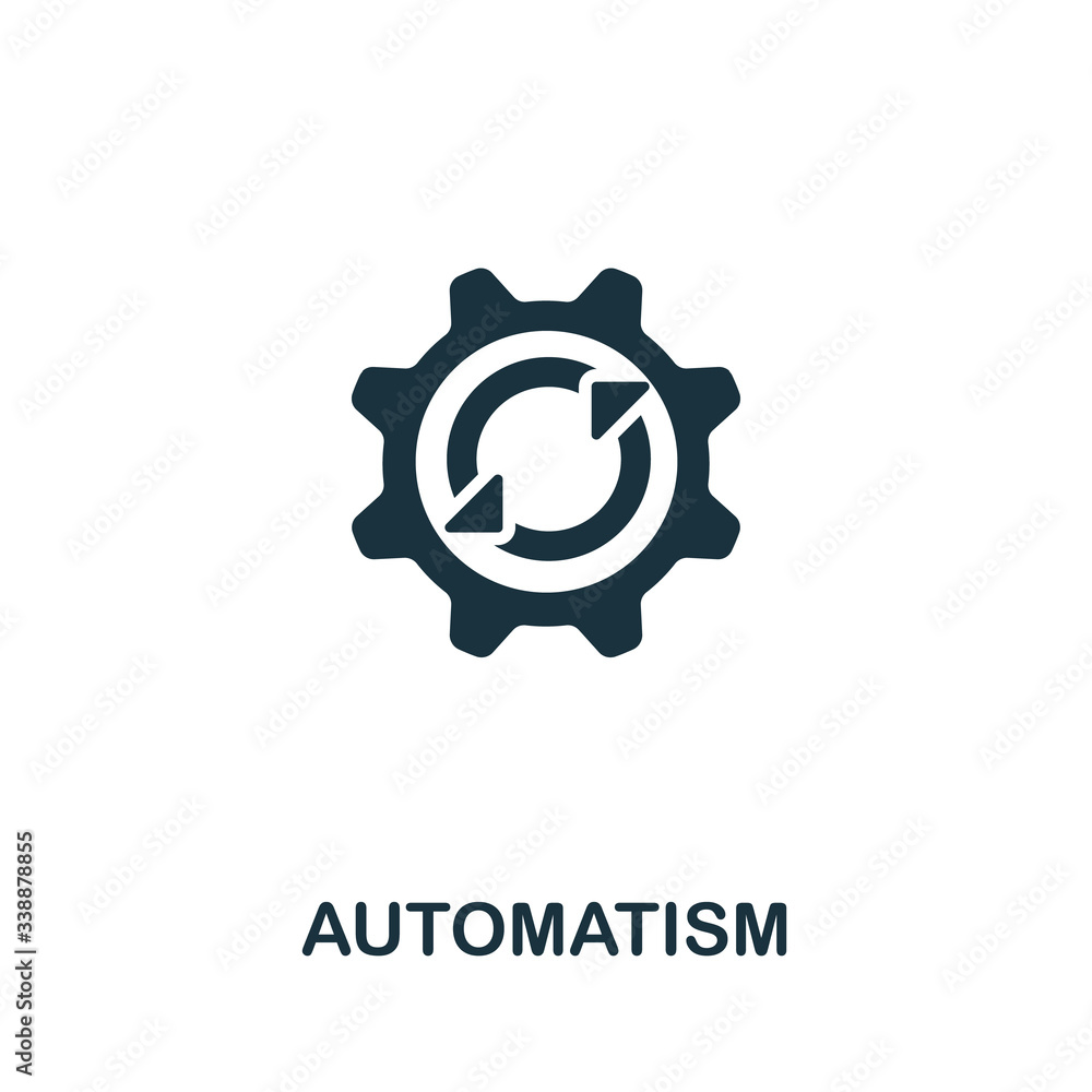 Poster automatism icon from personal productivity collection. simple line automatism icon for templates, we