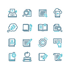 Set of Copywriting Vector Icons