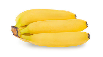Banana isolated on white background with clipping path