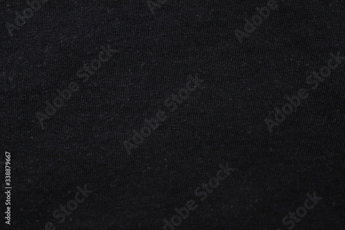 Black Fabric Texture Empty Smooth Cloth Background Dark Seamless Clothing Pattern Cotton Material T Shirt View Flat Lay Close Up Black Cloth Wallpaper Wall Mural Onajourney
