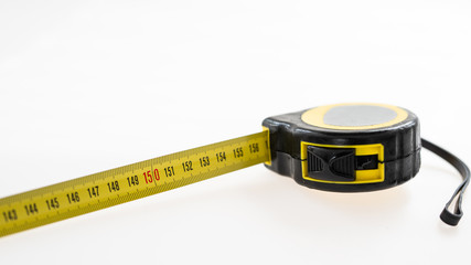 Measure meter shows 150 centimeter the recommanded social distance during the covid-19 crisis