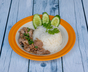 Rice with Pork and Chinese Cabbage 