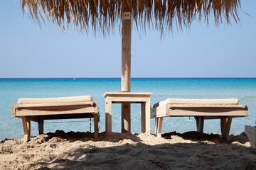 umbrellas on the sea