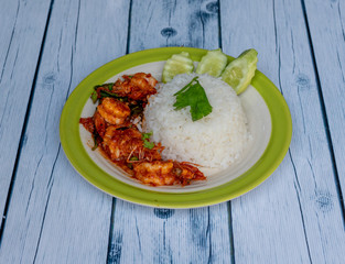 Rice with Spicy Prawns 