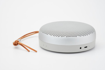 Wireless speaker on white background