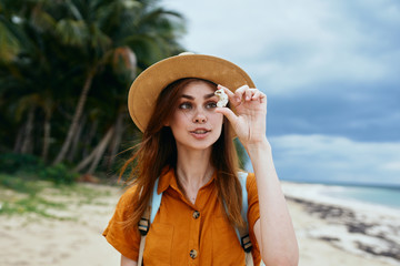 young woman in hat