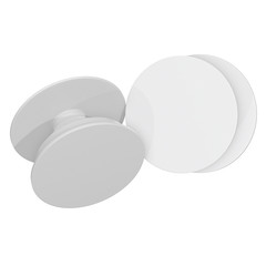 Blank Smarthone Cellphone Pop Socket Holder. 3d render illustration isolated on white background.
