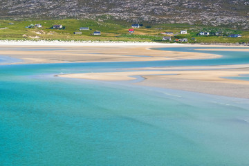 White sand beach in Isle of Harris, Outer Hebrides, Scotland / UK