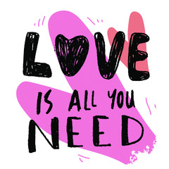 Love. Hand lettering illustration for your design