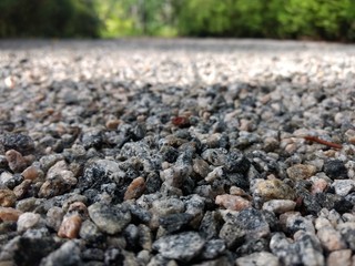 a lot of black stones