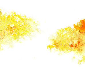 watercolor yellow spot for background isolated
