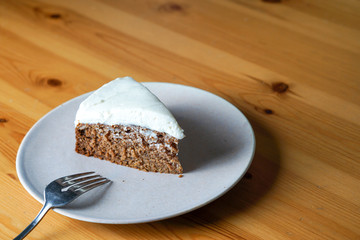 Applesauce cake with honey cream cheese frosting