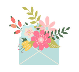Set of vintage wedding cards invitations, envelope vector on white background