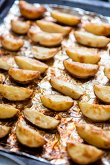 Potatoes baked in the oven