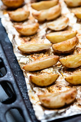 Potatoes baked in the oven