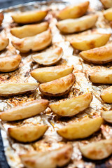 Potatoes baked in the oven