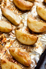 Potatoes baked in the oven
