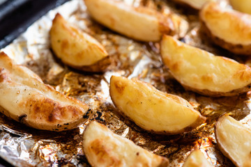 Potatoes baked in the oven