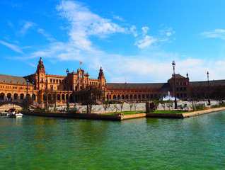 Obraz premium The Plaza de España (Spain Square) in Seville, Spain