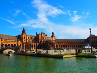 Obraz premium The Plaza de España (Spain Square) in Seville, Spain
