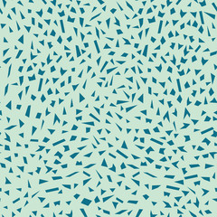 Teal irregular shapes on a minty green background. Pattern for fabric, backgrounds, wrapping, textile, wallpaper, apparel. Vector illustration