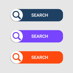 Obraz premium Colored search buttons for web