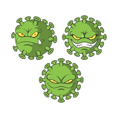 virus design icon cartoon illustration  vector 