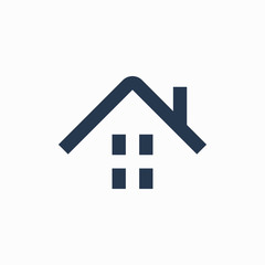 House estate line vector minimalistic icon. Apartment symbol. Household silhouette icon for web design. Modern flat home icon for app design. Building state sign minimal flat linear icons