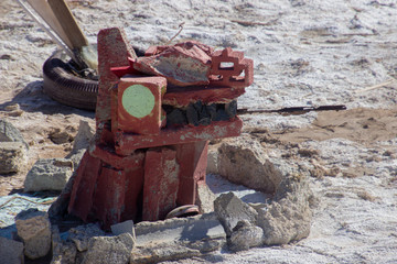 Dragon sculpture at the Salton Sea