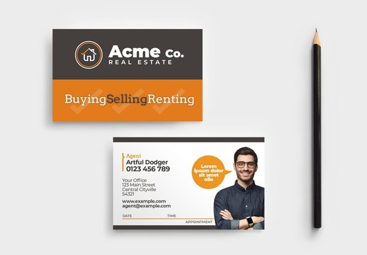 Realtor Business Card Layout