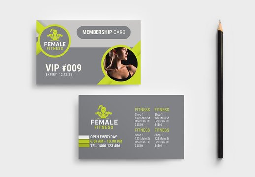 Gym Fitness Card Layout