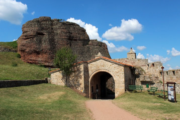 Kaleto fortress entrance in Belogradchik (Bulgaria) popular tourist destination