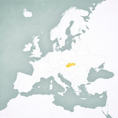 Map of Europe - Slovakia
