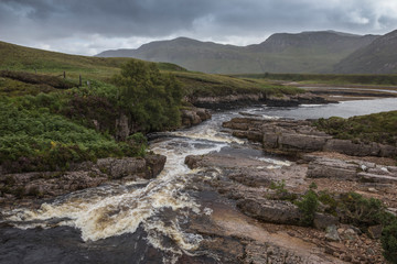 landscape with river in thw scottish highlands
