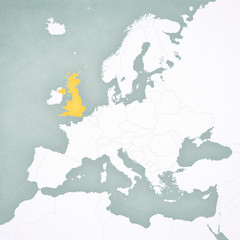 Map of Europe - United Kingdom