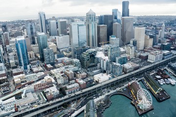 Fototapeta na wymiar Seattle from above