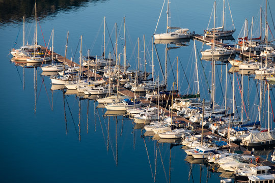 Sailboats on the sea cost