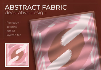 abstract silk scarf creative hijab design with realistic mock up