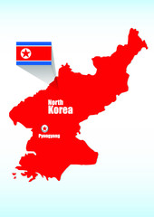 map north korea design vector illustration